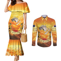 New Zealand And Australia ANZAC Day Couples Matching Mermaid Dress and Long Sleeve Button Shirt Sinai Palestine Campaign Lest We Forget