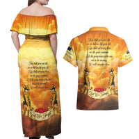New Zealand And Australia ANZAC Day Couples Matching Off Shoulder Maxi Dress and Hawaiian Shirt Sinai Palestine Campaign Lest We Forget