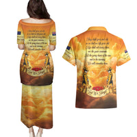 New Zealand And Australia ANZAC Day Couples Matching Puletasi and Hawaiian Shirt Sinai Palestine Campaign Lest We Forget