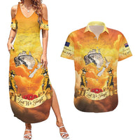 New Zealand And Australia ANZAC Day Couples Matching Summer Maxi Dress and Hawaiian Shirt Sinai Palestine Campaign Lest We Forget