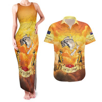 New Zealand And Australia ANZAC Day Couples Matching Tank Maxi Dress and Hawaiian Shirt Sinai Palestine Campaign Lest We Forget