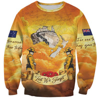 New Zealand And Australia ANZAC Day Sweatshirt Sinai Palestine Campaign Lest We Forget