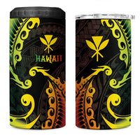 AAPI Heritage Month 4 in 1 Can Cooler Tumbler Kanaka Maoli Polynesian Tribal Wave LT05 One Size: 16 oz Reggae - Polynesian Pride