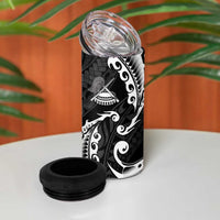 AAPI Heritage Month 4 in 1 Can Cooler Tumbler American Samoa Polynesian Tribal Wave LT05 - Polynesian Pride