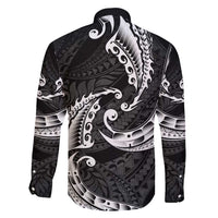 AAPI Heritage Month Family Matching Off Shoulder Short Dress and Hawaiian Shirt American Samoa Polynesian Tribal Wave