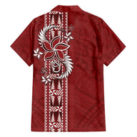 Tonga Language Week Family Matching Off The Shoulder Long Sleeve Dress and Hawaiian Shirt Malo e Lelei Kupesi Ngatu Pattern