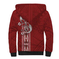 Tonga Language Week Sherpa Hoodie Malo e Lelei Kupesi Ngatu Pattern LT05 - Polynesian Pride