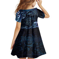 Aotearoa New Zealand Octopus Family Matching Tank Maxi Dress and Hawaiian Shirt Silver Fern Maori Pattern LT05 - Polynesian Pride