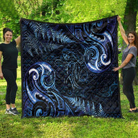 Aotearoa New Zealand Octopus Quilt Silver Fern Maori Pattern LT05 - Polynesian Pride