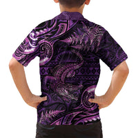 Aotearoa New Zealand Crocodile Family Matching Tank Maxi Dress and Hawaiian Shirt Silver Fern Maori Pattern LT05 - Polynesian Pride