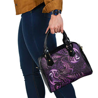 Aotearoa New Zealand Crocodile Shoulder Handbag Silver Fern Maori Pattern