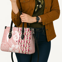 Samoa Teuila Leather Bag Pink Samoan Siapo Motifs LT05 - Polynesian Pride
