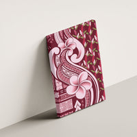 Samoa Teuila Canvas Wall Art Maroon Samoan Siapo Motifs LT05 - Polynesian Pride