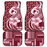 Samoa Teuila Car Mats Maroon Samoan Siapo Motifs LT05 - Polynesian Pride