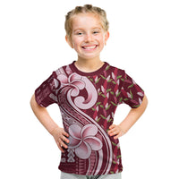 Samoa Teuila Kid T Shirt Maroon Samoan Siapo Motifs