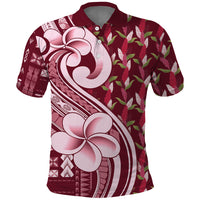 Samoa Teuila Polo Shirt Maroon Samoan Siapo Motifs