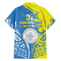 Palau Independence Day Family Matching Off Shoulder Maxi Dress and Hawaiian Shirt Happy 30th Anniversary LT05 - Polynesian Pride