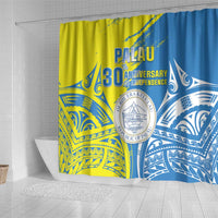 Palau Independence Day Shower Curtain Happy 30th Anniversary LT05 - Polynesian Pride