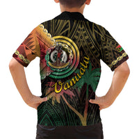 Vanuatu Espiritu Santo Island Family Matching Long Sleeve Bodycon Dress and Hawaiian Shirt Beach Landscape