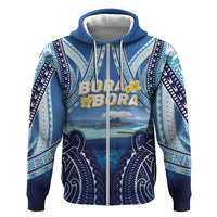 Personalised French Polynesia Bora Bora Hoodie Beach Landscape Polynesian Style