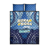 French Polynesia Bora Bora Quilt Bed Set Beach Landscape Polynesian Style