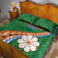 Marshall Islands Kwajalein Atoll Quilt Bed Set Polynesian Tribal Tattoo