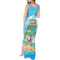 Aloha Hawaii Tank Maxi Dress Funny Macaw Parrot Tropical Vibe