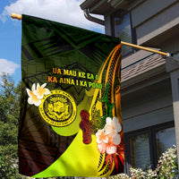 Hawaii State Motto Garden Flag Hawaiian Tribal Reggae Hammerhead Shark LT05 - Polynesian Pride