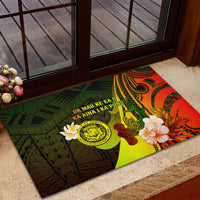Hawaii State Motto Rubber Doormat Hawaiian Tribal Reggae Hammerhead Shark LT05 - Polynesian Pride