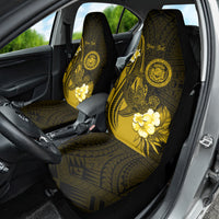 Personalised Hawaii State Motto Car Seat Cover Hawaiian Tribal Gold Hammerhead Shark LT05 - Polynesian Pride
