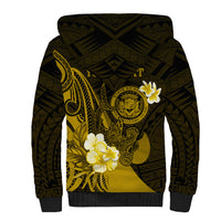 Personalised Hawaii State Motto Sherpa Hoodie Hawaiian Tribal Gold Hammerhead Shark LT05 - Polynesian Pride