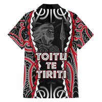 Aotearoa Waitangi Day Family Matching Off Shoulder Short Dress and Hawaiian Shirt Maori Warrior Tribal Tattoo LT05 - Polynesian Pride
