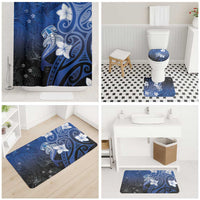 Polynesia Hammerhead Shark Bathroom Set Blue Tribal Pattern With Plumeria LT05 - Polynesian Pride