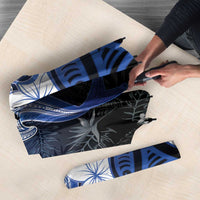 Polynesia Hammerhead Shark Umbrella Blue Tribal Pattern With Plumeria LT05 - Polynesian Pride