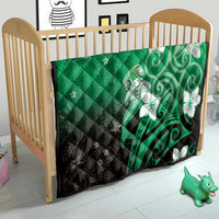 Polynesia Hammerhead Shark Quilt Green Tribal Pattern With Plumeria LT05 - Polynesian Pride