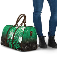 Polynesia Hammerhead Shark Travel Bag Green Tribal Pattern With Plumeria LT05 - Polynesian Pride