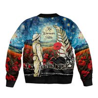 Kei Wareware Tatou New Zealand ANZAC Day Bomber Jacket Starry Night Inspo Style LT05 - Polynesian Pride