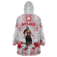 New Zealand Women's Day Wearable Blanket Hoodie Maori Wahine Polynesian Pattern LT05 - Polynesian Pride