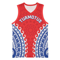 Custom Tuamotu Archipelago Basketball Jersey Polynesian Tribal Tattoo