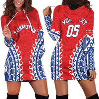 Custom Tuamotu Archipelago Hoodie Dress Polynesian Tribal Tattoo