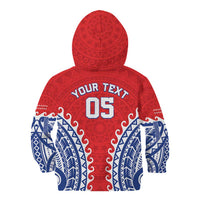 Custom Tuamotu Archipelago Kid Hoodie Polynesian Tribal Tattoo