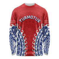 Custom Tuamotu Archipelago Long Sleeve Shirt Polynesian Tribal Tattoo