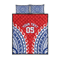 Custom Tuamotu Archipelago Quilt Bed Set Polynesian Tribal Tattoo