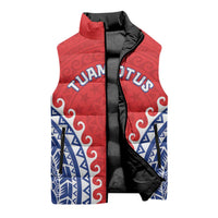 Custom Tuamotu Archipelago Sleeveless Puffer Jacket Polynesian Tribal Tattoo