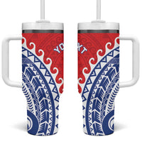 Custom Tuamotu Archipelago Tumbler With Handle Polynesian Tribal Tattoo