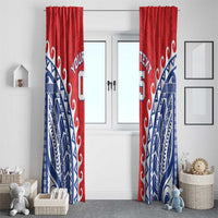 Custom Tuamotu Archipelago Window Curtain Polynesian Tribal Tattoo