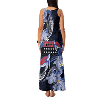 Tuamotu Islands Family Matching Tank Maxi Dress and Hawaiian Shirt Polynesian Pattern With Turtle