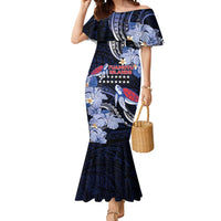 Tuamotu Islands Mermaid Dress Polynesian Pattern With Turtle