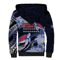 Tuamotu Islands Sherpa Hoodie Polynesian Pattern With Turtle
