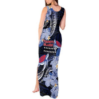 Tuamotu Islands Tank Maxi Dress Polynesian Pattern With Turtle LT05 - Polynesian Pride